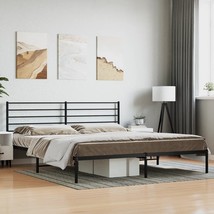 Bed Frame Black Steel Double Bed Frame Rectangular - €163,90 EUR
