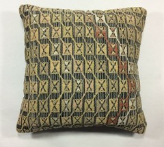 16x16 Kilim Pillow Cover Turkish Handmade Tribal Aztec Anatolian Cushion... - £9.40 GBP