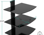 3 Tier Shelves Wall Mounted Storage for Games Consoles DVD Player Tv Acc... - $58.90