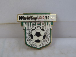 1994 World Cup of Soccer Pin - Nigeria Shield Design by Peter David - Metal Pin - £11.79 GBP