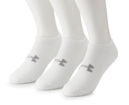 Mens Under Armour 3-pack Training Cotton Performance No-Show Socks - Siz... - $11.99