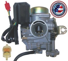 20mm Carburetor Kin Road 50 49cc 50cc Moped Scooter 4 Stroke Carb FEDEX 2 DAY - £25.46 GBP