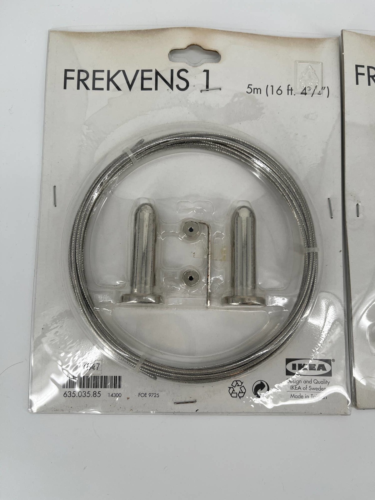 Ikea Frekvens 1&2 Curtain Wire Support Fixture Stainless Steel New Discontinued - £23.55 GBP
