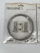 Ikea Frekvens 1&amp;2 Curtain Wire Support Fixture Stainless Steel New Disco... - £23.44 GBP