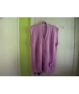 Mauve Vest Ladies Size Medium 100% acrylic - £13.36 GBP