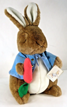 Eden Frederick Warne 15” Plush Peter Rabbit with Coat, Carrot, Hang Tag #30765 - £24.24 GBP