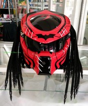 RED  Custom Predator Motorcycle Helmet - £392.04 GBP