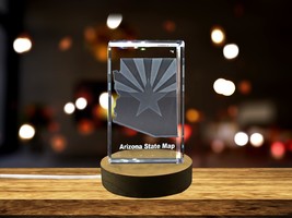 LED Base included |  Arizona 3D Engraved Crystal 3D Engraved Crystal Keepsake - £31.96 GBP+