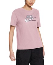 Nike Womens Sportswear Heritage T-Shirt,Pink Foam/Purple Smoke/White,X-Small - £35.09 GBP