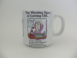 Warning Signs of Getting Old...Coffee Tea Mug Cup RUSS Female Woman Birt... - £5.50 GBP