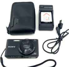 Sony CyberShot DSC W830 20.1MP Digital Camera Black 8x Zoom Bundle TESTED - £174.64 GBP
