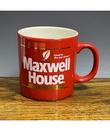 1980&#39;s Instant Maxwell House Coffee Cup Mug 8oz Red Made In England - $21.93