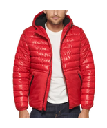 Kenneth Cole Sherpa Lined Hooded Puffer Jacket RED Men&#39;s - Size M - NEW - £32.07 GBP