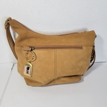 Small Stone Mountain Leather Shoulder bag Multiple zippered pockets - $24.16