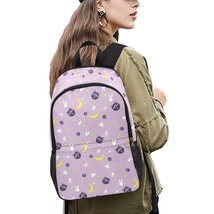 Luna Cat Bunny Star Moon Kawaii Anime School Backpack with Side Mesh Pockets - £35.45 GBP