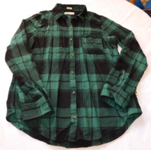 Hollister Women&#39;s Junior&#39;s Size S small long sleeve Button Up Flannel shirt GUC - £23.45 GBP