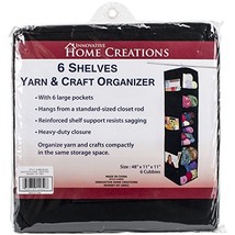 Innovative Home Creations 6 Shelf Yarn & Craft Organizer -Black 48"X11"X11" -485 - $9.99