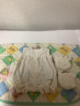 Vintage Cabbage Patch Kids Rosebud Romper &amp; Matching Booties KT Factory - $65.00