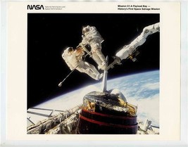 NASA Photo Mission 51-A Payload Bay History&#39;s First Space Salvage Mission  - £9.47 GBP