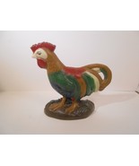 John Wright Cast in USA Hand Painted Cast Iron Door Stop rooster vintage - $21.49