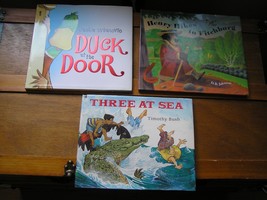 Lot of 3 AT SEA Henry Hikes to Fitchburg DUCK AT THE DOOR Hardcover 1st ... - $13.99