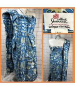 Alfred Shaheen X Unique Vintage Tapa Motif Hawaïen 4XL Robe Aloha Hawaii - $234.04