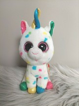 Ty Beanie Boos Harmonie Polka Dot Unicorn 7&quot; Plush Stuffed Animal Toy NWT - $11.83