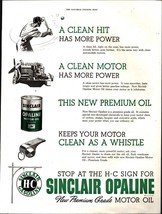 1946 Sinclair Opaline Motor Oil Premium Grade Golf Swing Vintage Print A... - £19.21 GBP