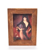 Vintage Elvira Mistress of the Dark Wood Framed Photograph Barn Find Hor... - $37.89 CAD
