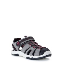 Wonder Nation Boys Closed Toe Sandals, Grey/Black/Red, Size 12 - $18.80