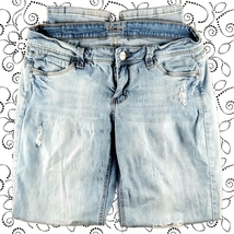 HART Denim Jeans Straight Leg Size 29 Light Blue Wash Distressed Style 12078 image 2