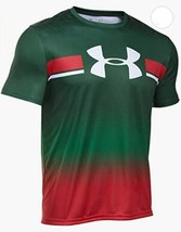 Under Armour Men&#39;s Country Pride Mexico Graphic S/Sleeve T-shirt,Green/R... - £15.28 GBP