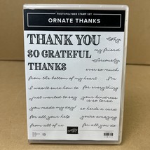 Stampin Up Ornate Thanks Photopolymer Stamp Set Phases Sayings Words - £26.14 GBP