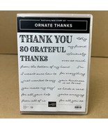 Stampin Up Ornate Thanks Photopolymer Stamp Set Phases Sayings Words - £25.96 GBP