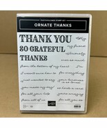 Stampin Up Ornate Thanks Photopolymer Stamp Set Phases Sayings Words - $45.26 CAD