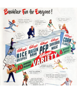 1947 Kellogg&#39;s Cereal Advertisement Breakfast Variety 10 Pack Pep Vintag... - $564.13 MXN