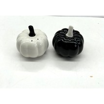 Halloween Black &amp; White Salt &amp; Pepper Pumpkin Table Home Decorations 2 1... - $12.19