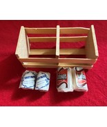 Vintage Dollhouse Miniature 2 Toilet Paper Rolls 2 Paper Towels + Wood C... - $22.10 CAD
