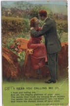 Postcard I Hear You Calling Me Couple In Garden - £3.94 GBP