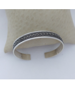 Moroccan Bracelet Silver Bangle Cuff Handmade Tuareg Twisted Berber Vint... - $44.55