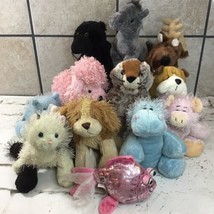 Ganz Webkinz Stuffed Animals Lot Of 12 Plush Hippo Panther Horse Reindee... - $29.69
