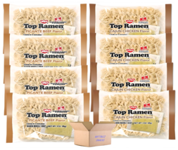 Nissin Top Ramen Variety 8 Pack 4 Picante Beef Flavor &amp; 4 Cajun Chicken ... - £15.81 GBP