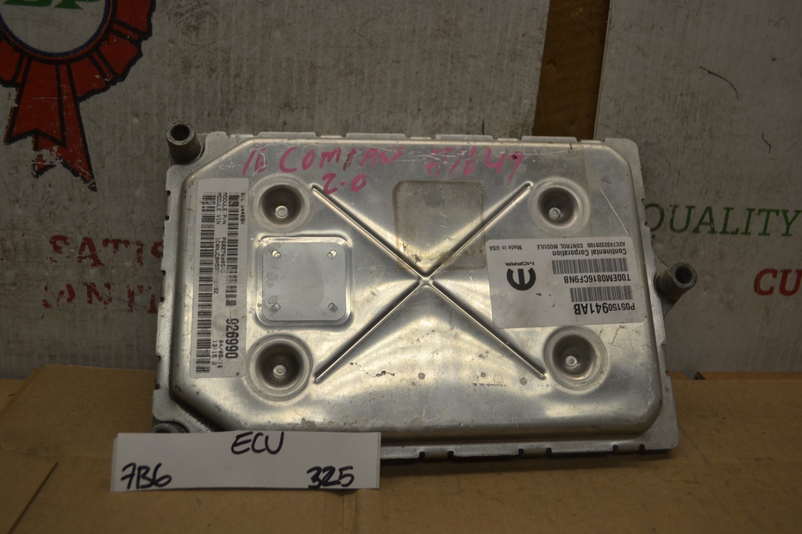 2015-17 Jeep Compass Engine Control Unit ECU 05150941AB Module 325-7B6 - $56.83