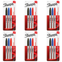 NEW Sharpie Fine Point Permanent Markers, 3 Colored Markers (6 Pack) - $21.99