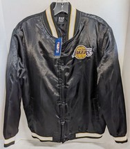 Vtg New NBA Los Angeles Laker Black Ultra Game Button Up Basketball Jacket Small - £113.38 GBP