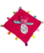 Taggies Pink Owl Lovey Security Blanket Baby Aqua Green Heart Flower Plu... - $12.33