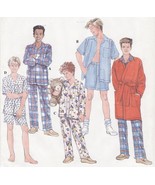 Boys Teens Pajamas PJS Pants Shorts Tops Bathrobe Belt Sew Pattern 7-10 - €11,87 EUR