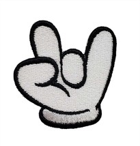 Cartoon Glove Hand Embroidered Iron On Patch Mouse Inspiration Funny Hum... - $3.97