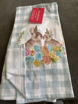 ISAAC MIZRAHI NEW YORK KITCHEN TOWELS X3 BUNNY Blue YELLOW 100% COTTON  NWT - £13.61 GBP