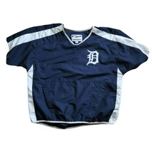 MLB Vintage Majestic Detroit Tigers Pullover Baseball Jacket Windbreaker... - £29.39 GBP